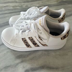 ADIDAS kids sneakers white and leopard